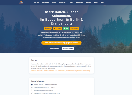 Beispiel-Webseite für Bauunternehmen